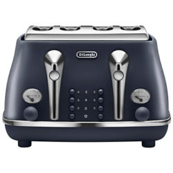 De'Longhi Elements 4-Slot Toaster Ocean Blue